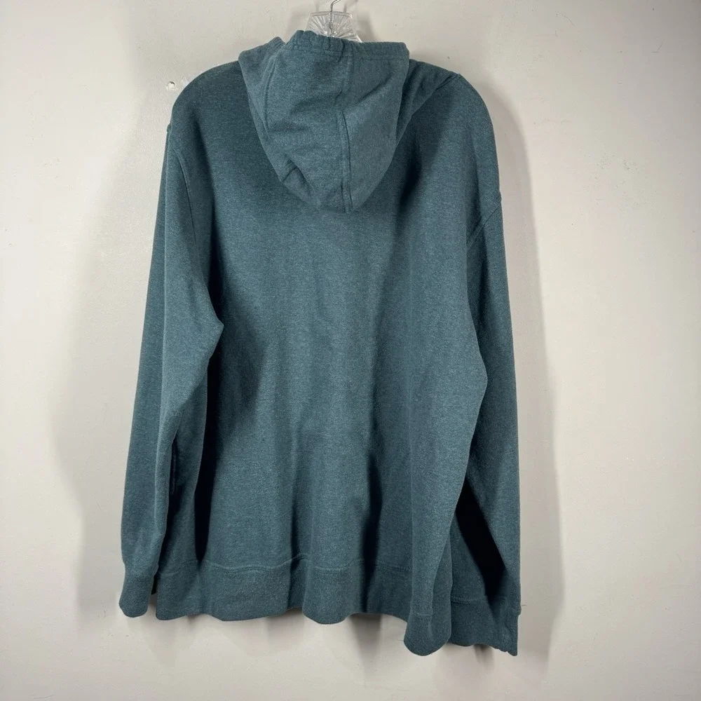 The North Face Half Dome Teal Green & Neon Hoodie Pullover Mens Sz XXL